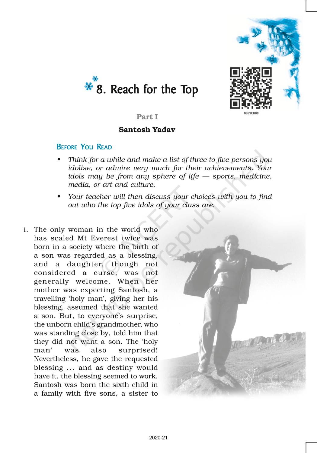 Reach For The Top - NCERT Book Of Class 9 English Beehive